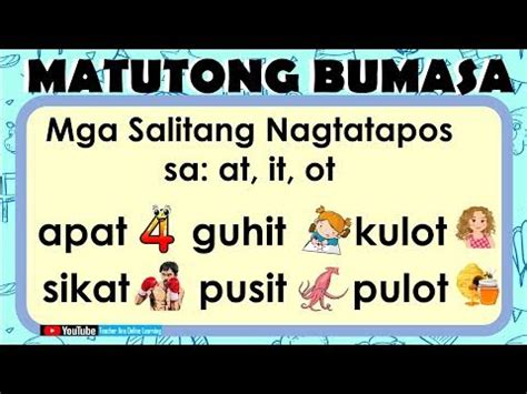 mga salitang nagtatapos sa it